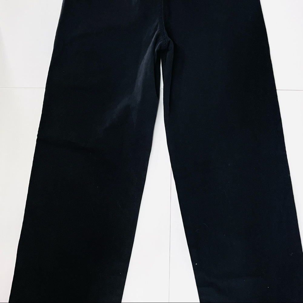 FREE PEOPLE — THE RELAXED BOYFRIEND CHINO PANTS, BLACK, SIZE US 25 - Picture 11 of 12
